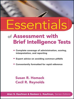 cover image of Essentials of Assessment with Brief Intelligence Tests